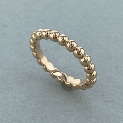 Van Cleef & Arpels ヴァンクリーフ&アーペル ペルレ ゴールドパール リング ミディアムモデル 750PG リング・指輪 VCARN9PB49 K18ピンクゴールド ピンクゴールド レディース【中古】