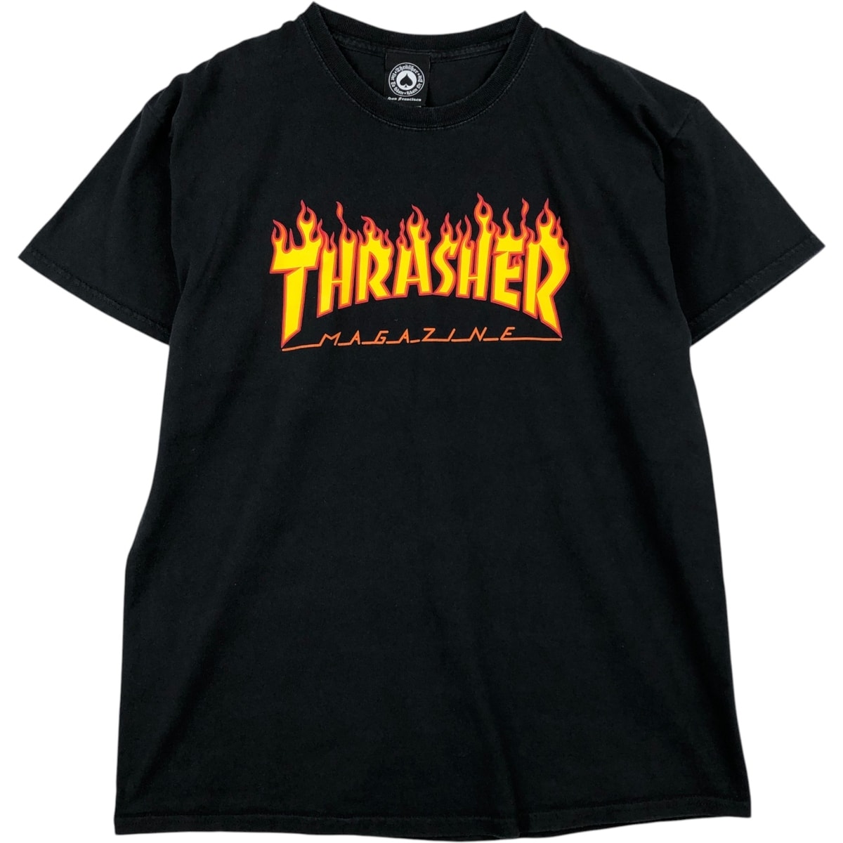 古着 スラッシャー THRASHER ファイヤーパターン ロゴプリントTシャツ メンズL相当/eaa639213