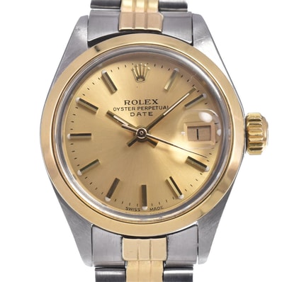 ロレックス ROLEX 6916 オイスターパーペチュアルデイト Cal.2030 ゴールド 自動巻き レディース 腕時計 O#148598