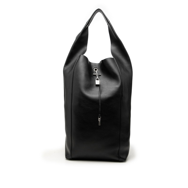 サンローラン タンジェ トートバッグ ショルダーバッグ ALM797468.1024 ブラック レザー レディース SAINT LAURENT 中古