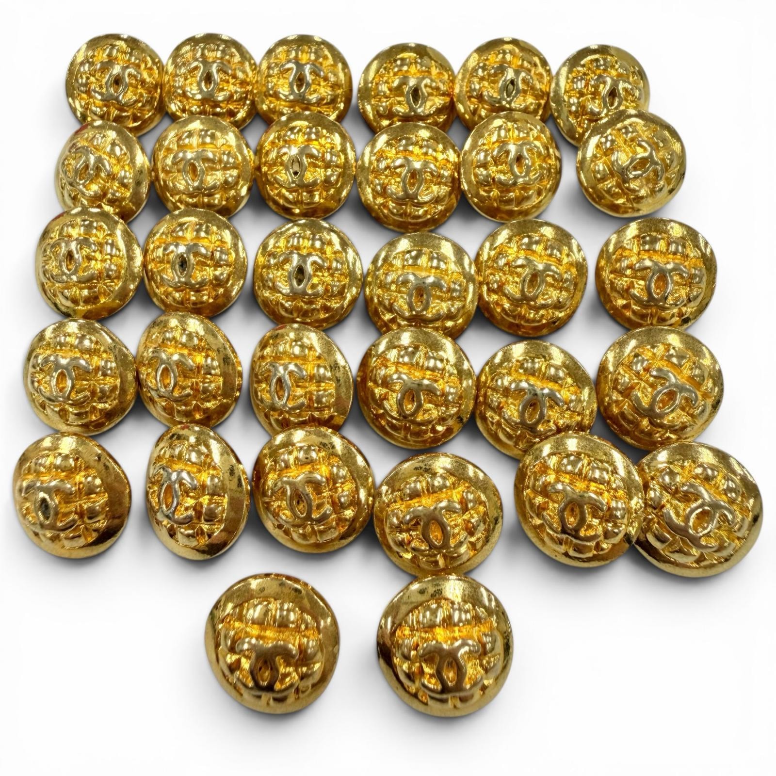 美品 シャネル ボタン ココマーク マトラッセ 金ボタン 32点セット ゴールド