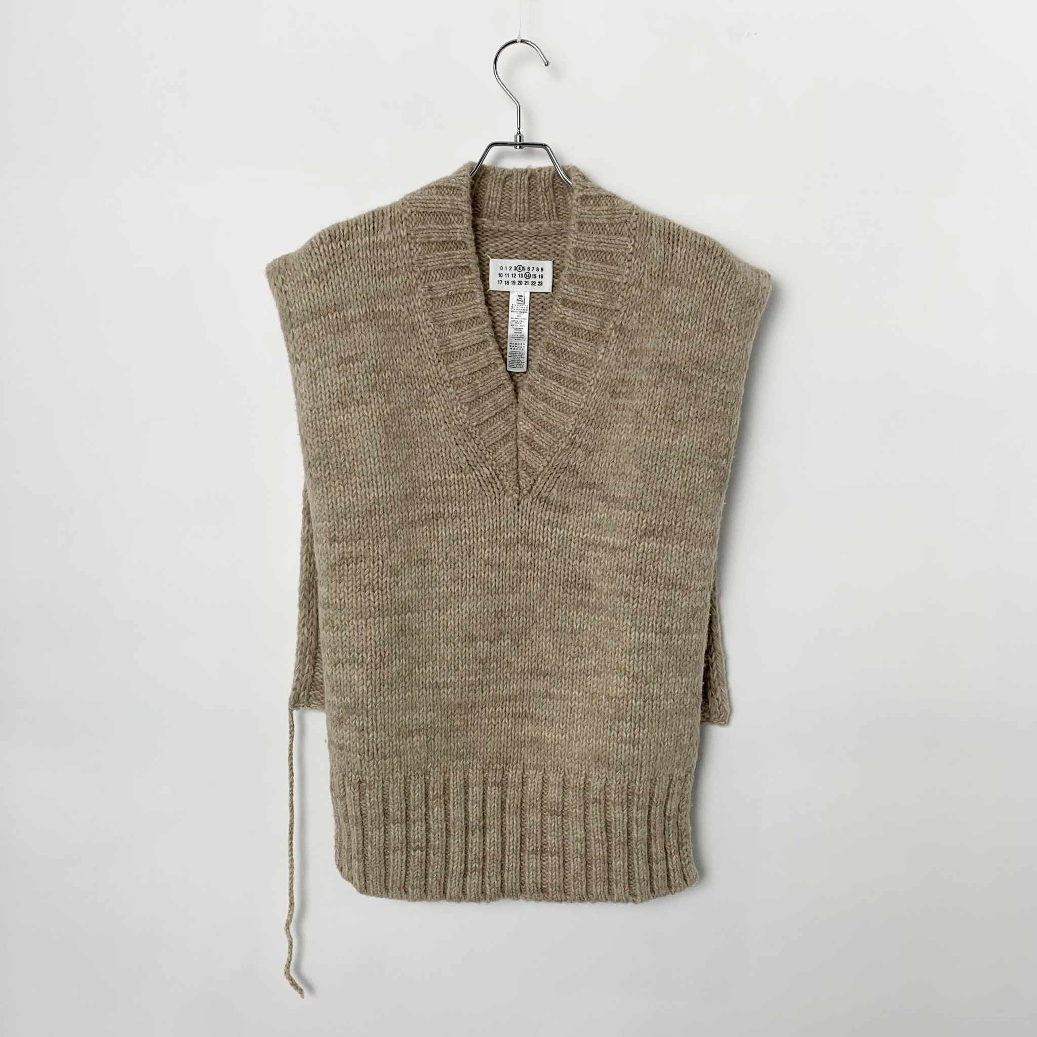 Maison Margiela Botanical Dye Knit Vest "Light Beige"