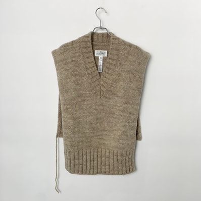 Maison Margiela Botanical Dye Knit Vest "Light Beige"