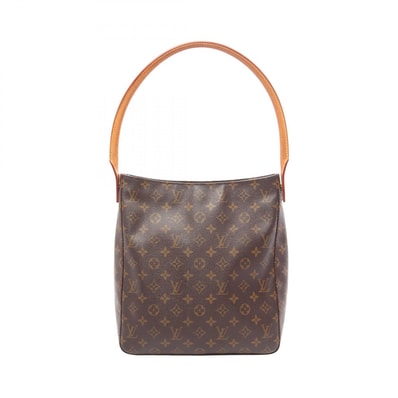 ルイ・ヴィトン LOUIS VUITTON ルーピングGM ショルダーバッグ バッグ PVCコーティングキャンバス レザー モノグラム レディース ブラウン系 M51145 【中古】