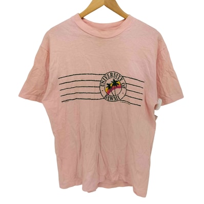 90S USA製 フロント プリント カレッジ 半袖 Tシャツ【1139001611003】