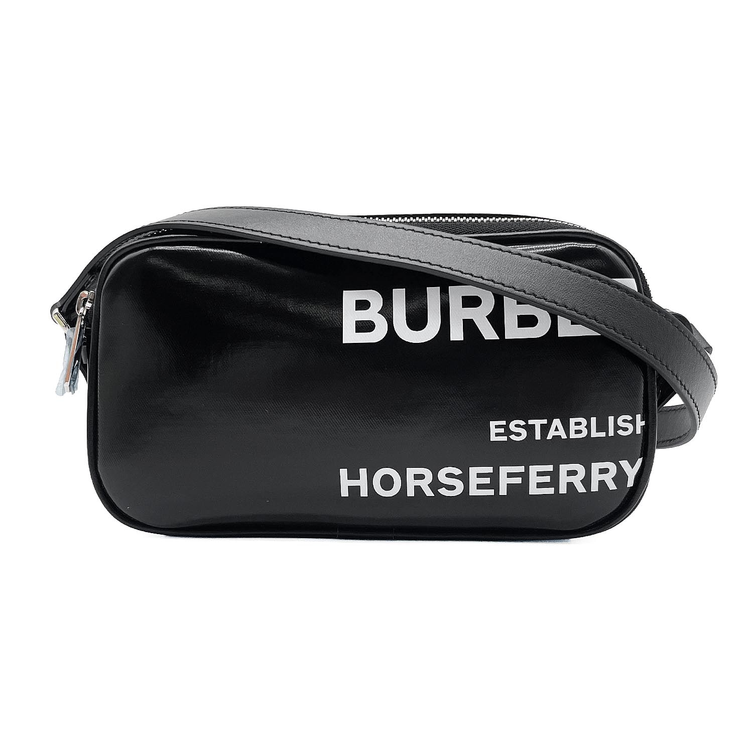 BURBERRY バーバリー ホースフェリー カメラ ショルダーバッグ
8022339 コーティングキャンバス ブラック ユニセックス
【中古】