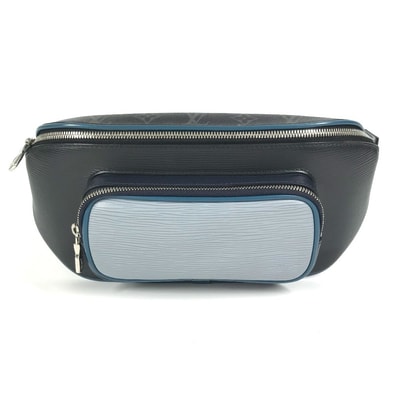 ルイヴィトン LOUIS VUITTON バムバッグ M53420 エピ モノグラムエクリプス クロス カバン ショルダーバッグ ウエストバッグ ボディバッグ エピレザー ネイビー 美品