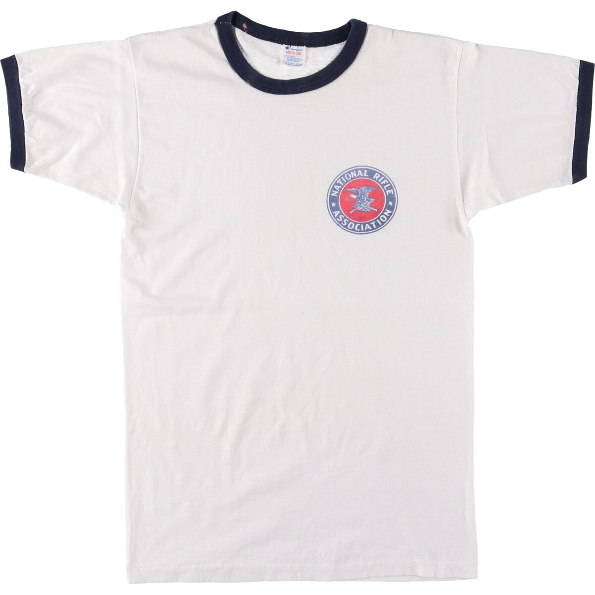 古着 80年代 チャンピオン Champion トリコタグ NRA 全米ライフル協会 リンガーTシャツ USA製 メンズM相当 ヴィンテージ/eaa566758