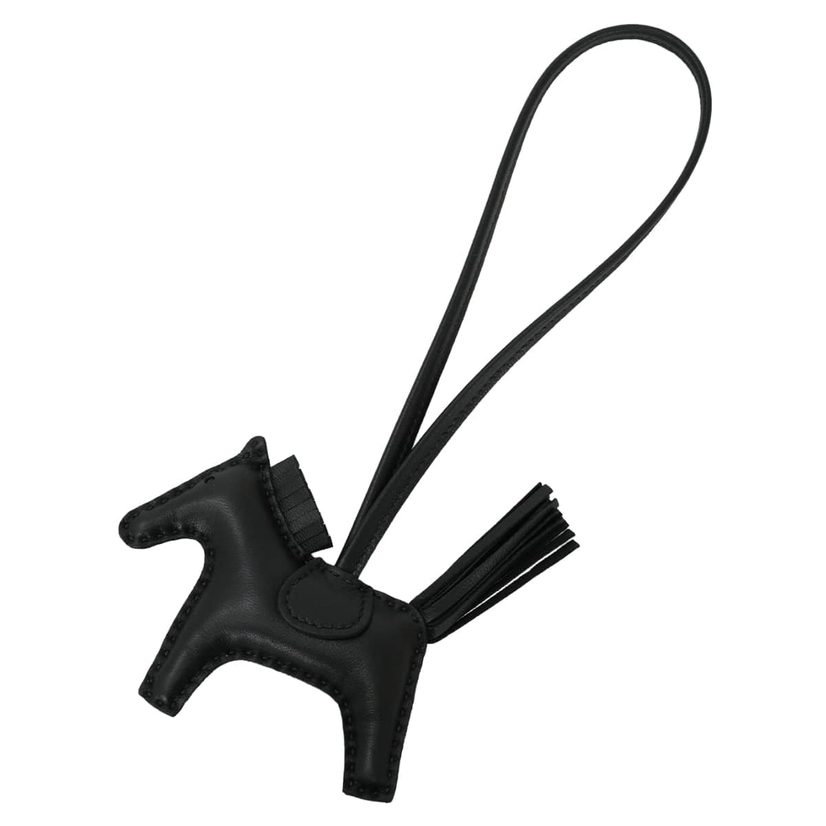 HERMES エルメス バッグチャーム ロデオ PM ソーブラック SO BLACK 黒 (ブラック) アニョーミロ(ラム) G刻印 新品