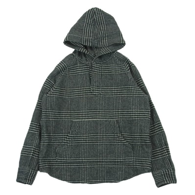 SON OF THE CHEESE サノバチーズ SC1820-SH04 Glen foodie グレンチェック プルオーバー パーカー ブラック系 ホワイト系 S【中古】