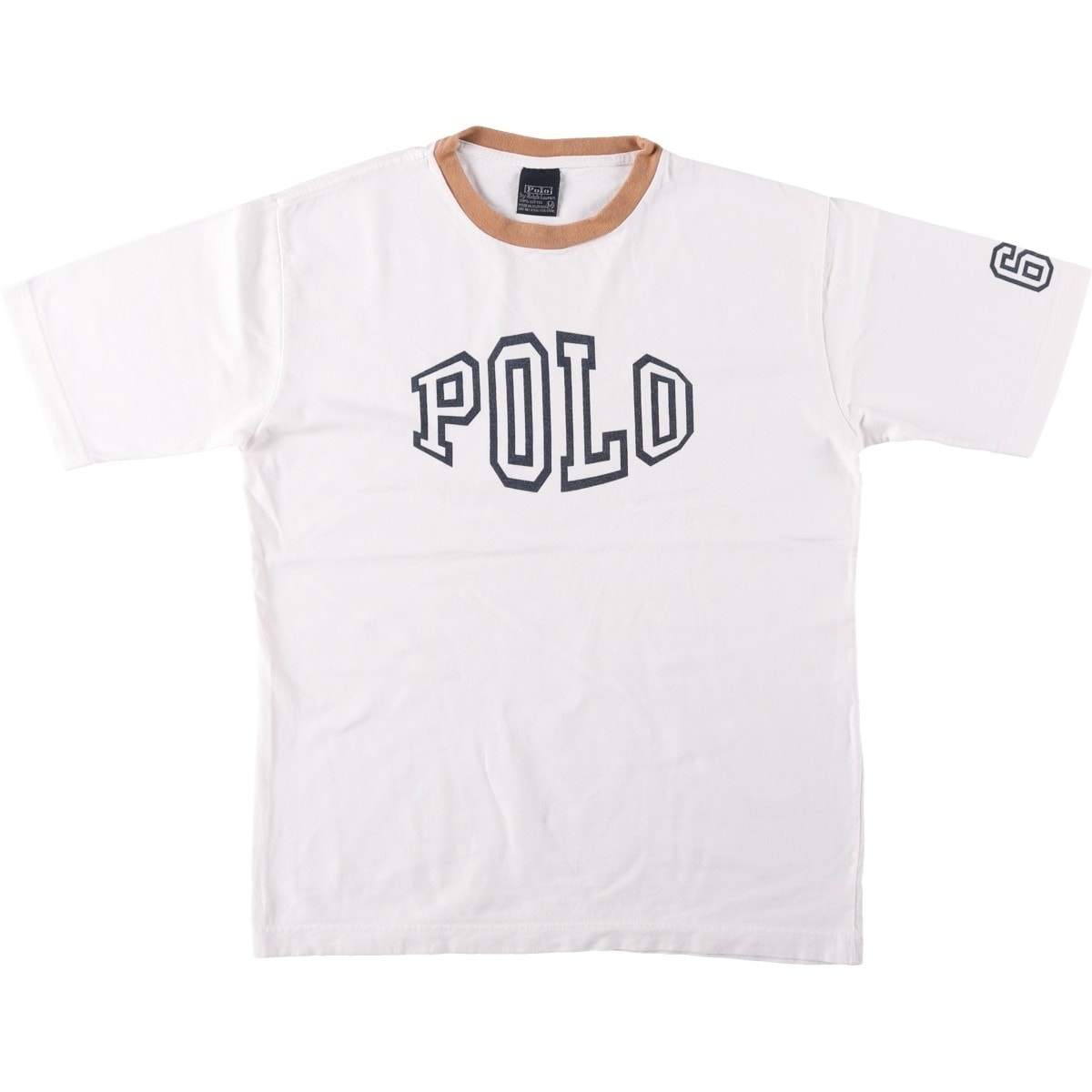 古着 ラルフローレン Ralph Lauren POLO by Ralph Lauren デカロゴ リンガーTシャツ メンズM相当/eaa659480