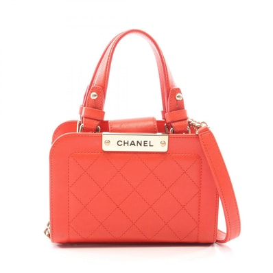 シャネル CHANEL マトラッセ 2WAY ショルダーバッグ バッグ レザー レディース レッド系 【中古】