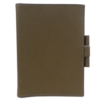 エルメス HERMES 手帳カバー レザー カーキブラウン ユニセックス【中古】 e60899a