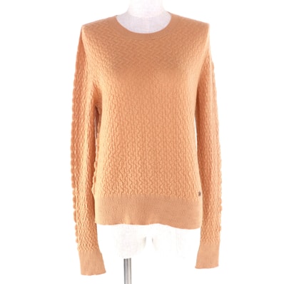 極美品 シャネル ニット オレンジ系 レディース 36 23A P75335