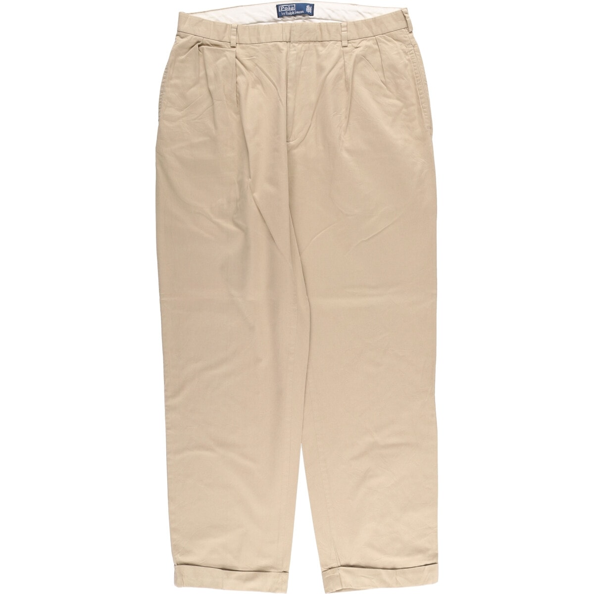 古着 ラルフローレン Ralph Lauren POLO by Ralph Lauren ツータック コットン スラックスパンツ メンズw34相当/eaa592311