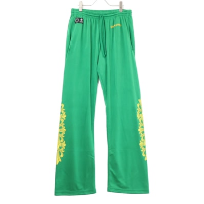クロムハーツ 【新品同様】MESH VARSITY PANTS ロゴプリント メッシュ ロングパンツ L