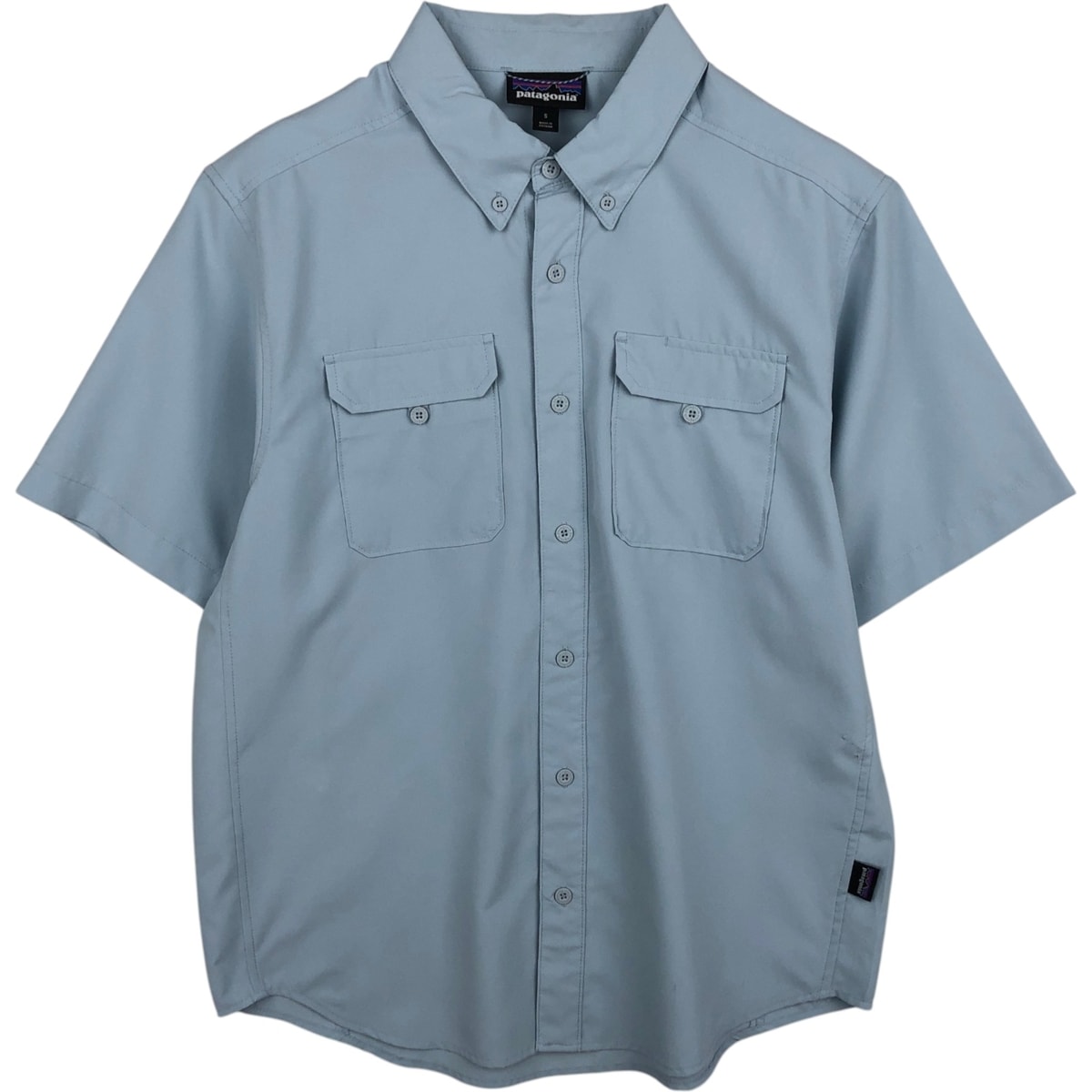 古着 パタゴニア Patagonia リップストップ 半袖 ボタンダウンシャツ メンズS相当/eaa626420