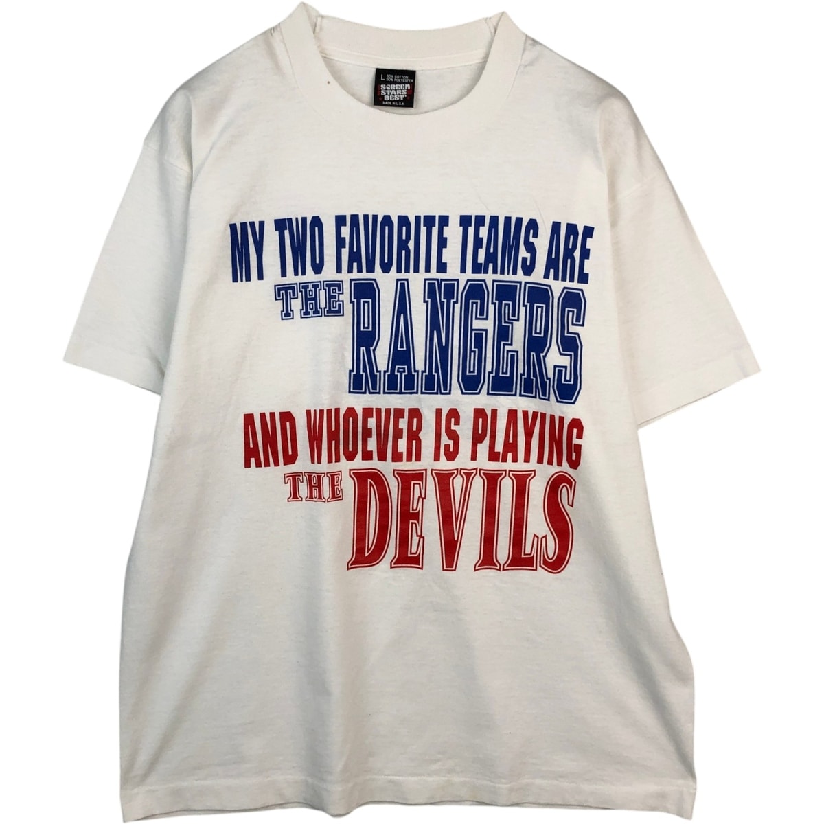 古着 90年代 フルーツオブザルーム FRUIT OF THE LOOM メッセージプリントTシャツ USA製 メンズL相当 ヴィンテージ/eaa636033