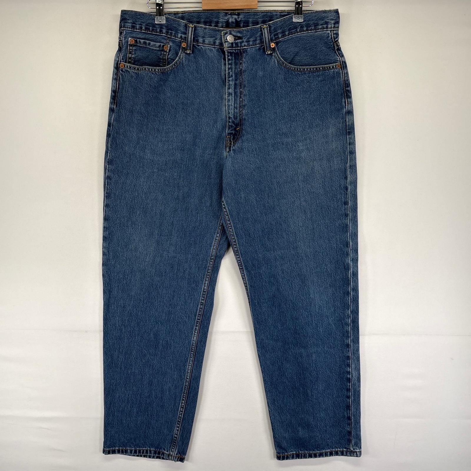 古着 リーバイス Levi's デニム パンツ Gパン 550 テーパード 5ポケット ジッパーフライ ジーンズ W38 L32  ブルー系 メンズ