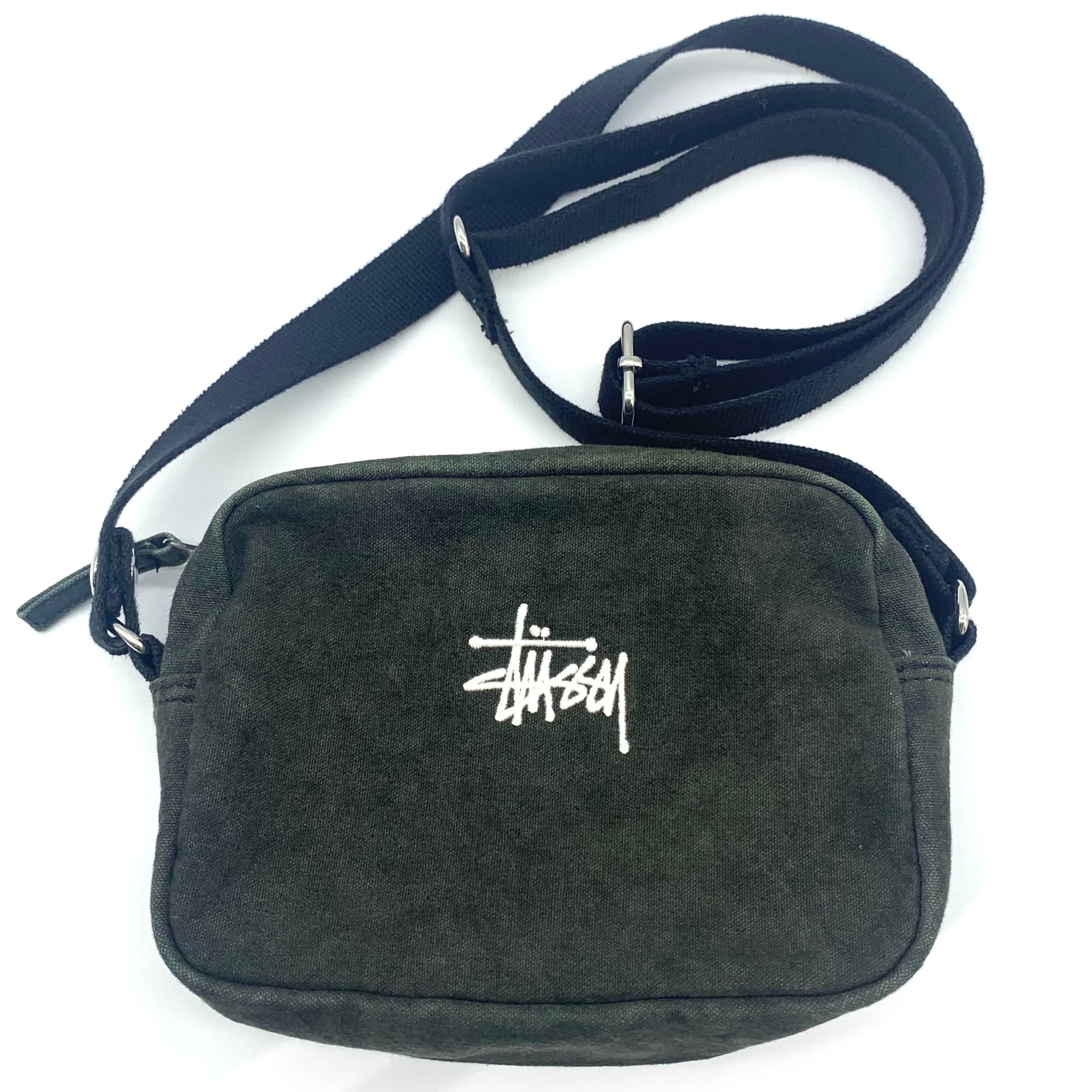 Stussy Canvas Side Pouch "Washed Black"