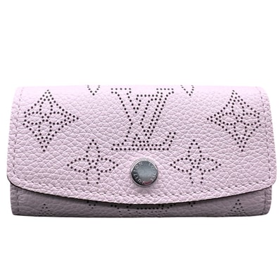 LOUIS VUITTON 未使用品 ルイヴィトン キーケース ミュルティクレ 4 モノグラムマヒナ ジャスミンピンク M82760 レザー RFID確認済 ピンク 4連 LV ヴィトン 美品 Sランク 中古 鑑定済 ヴィトンキーケース【定価¥60,500】