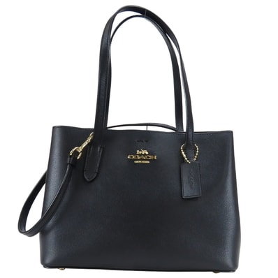 【中古】 コーチ トートバッグ F73277 レザー ブラック ゴールド金具 2WAY 斜め掛け ショルダー レディース 女性 COACH