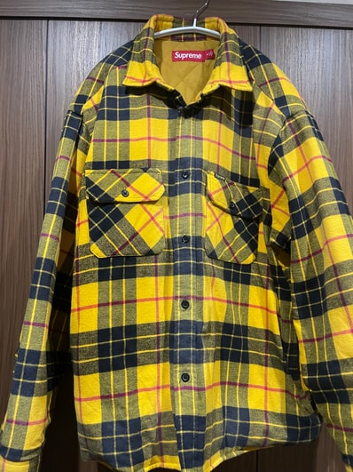 Supreme Quilted Plaid Shirt "Yellow"