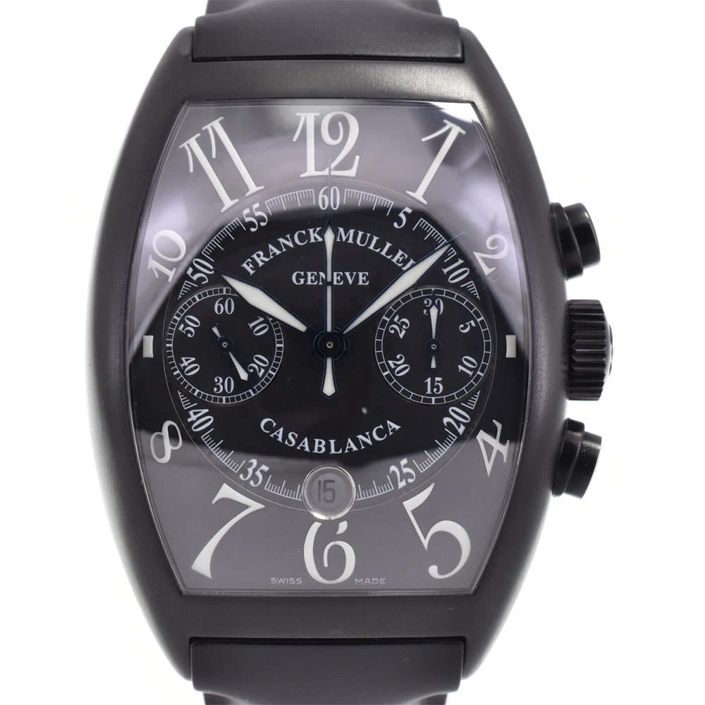 値下 フランクミュラー FRANCK MULLER 8885C CC DT NR カサブランカ ノアール クロノグラフ 自動巻き メンズ 良品 箱・保証書付き O#145949