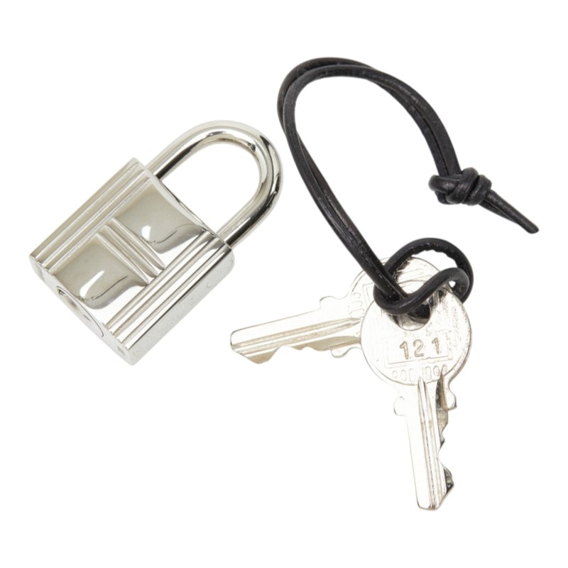 エルメス カデナ キー セット パドロック シルバー メタル レディース HERMES 中古