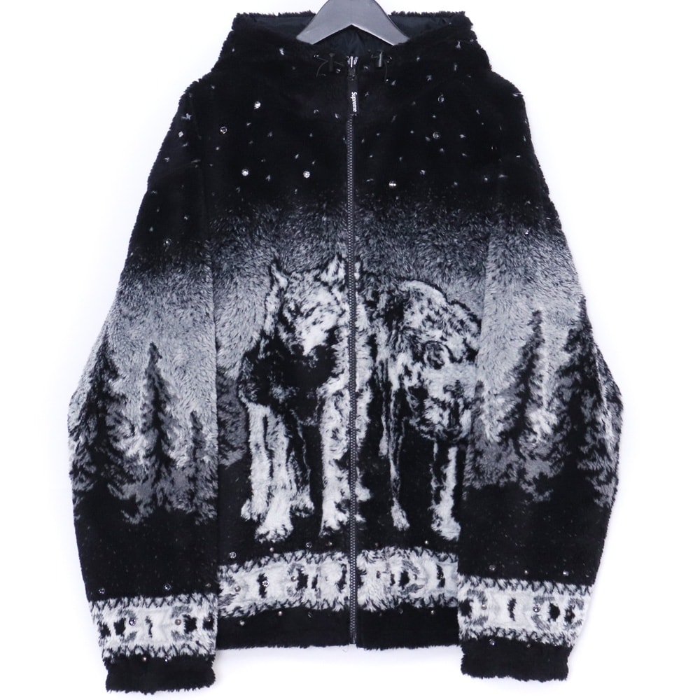 Supreme x B.B. Simon Reversible Hooded Fleece Jacket "Black"