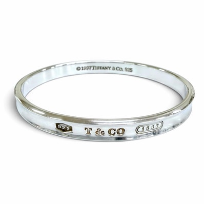 美品 ティファニー バングル 1837 ナロー バングル シルバー レディース