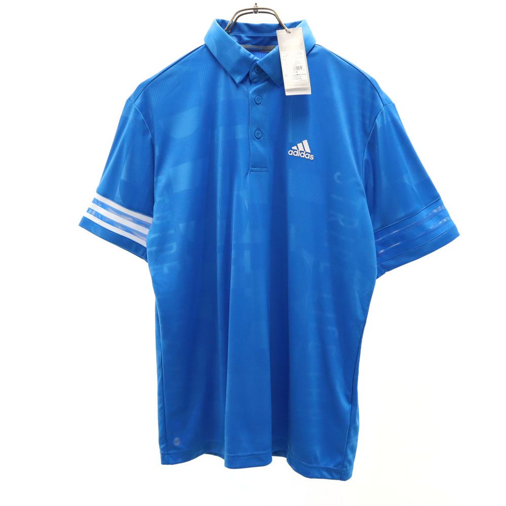 未使用 adidas トレーニング 半袖 隠しボタンダウン ポロシャツ