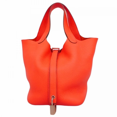 【6de5562】エルメス ハンドバッグ ピコタンロックPM トリヨンクレマンス ローズテキサス シルバー金具 Y刻印【中古】レディース