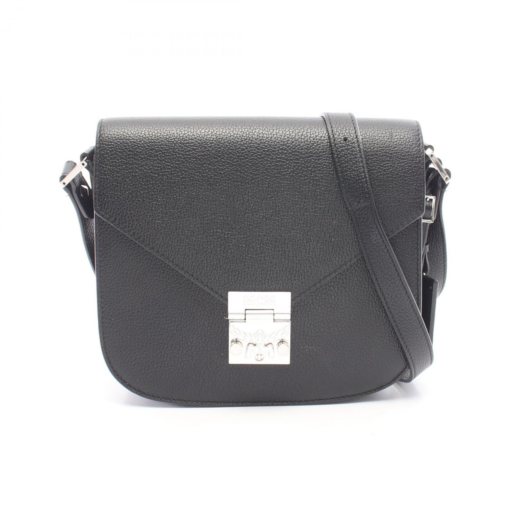 エム・シー・エム MCM パトリシア ショルダーバッグ バッグ レザー レディース ブラック系 【中古】