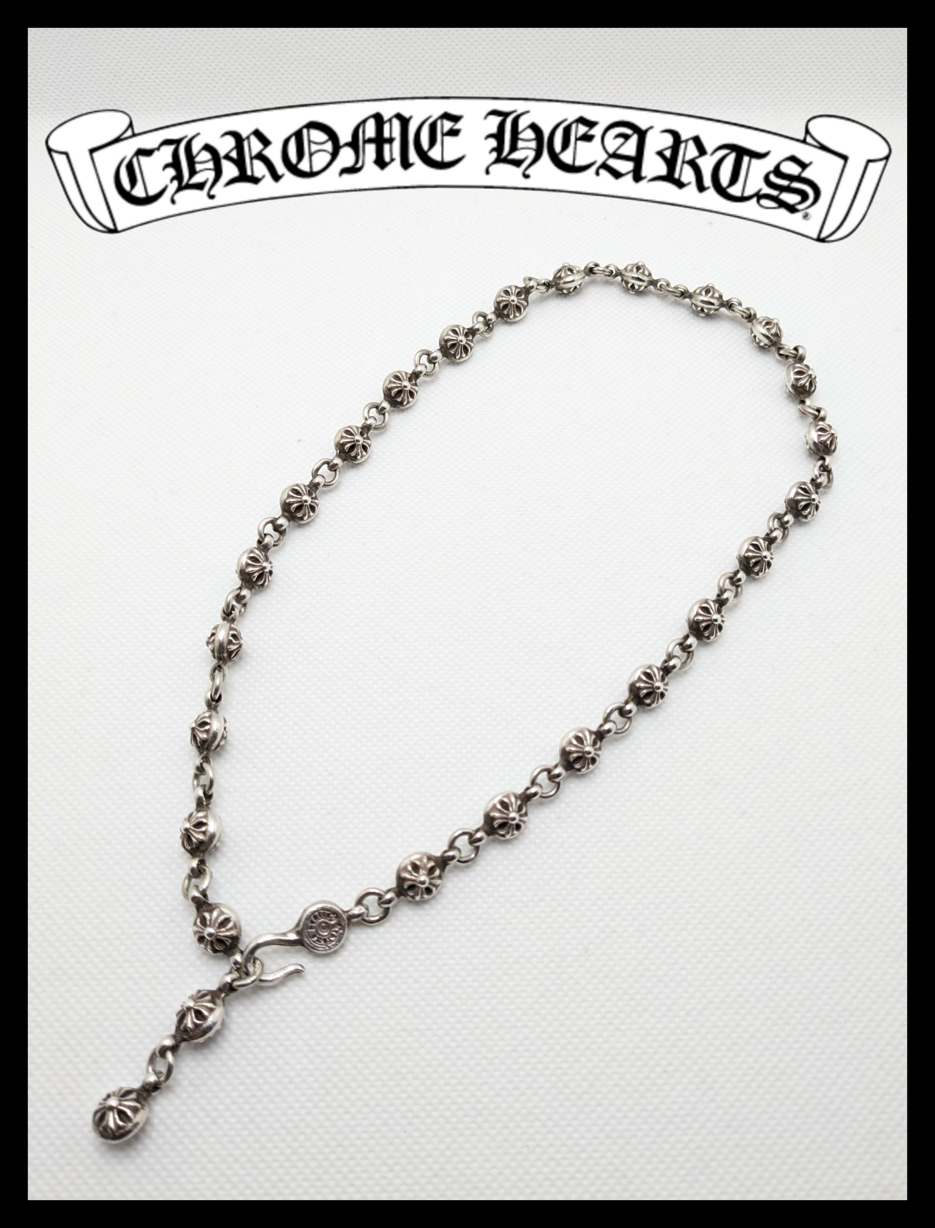 CHROME HEARTSクロムハーツ クロスボールチェーン ネックレス