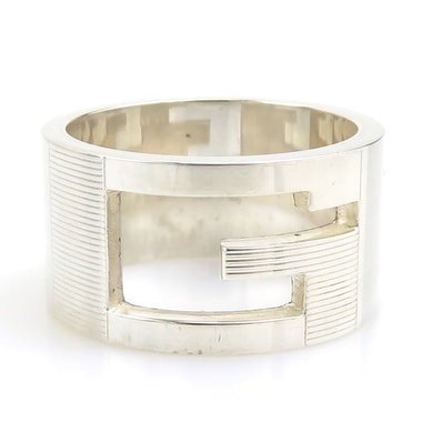 グッチ GUCCI リング・指輪 Gロゴ シルバー925 シルバー ユニセックス 19号【中古】 e60750a