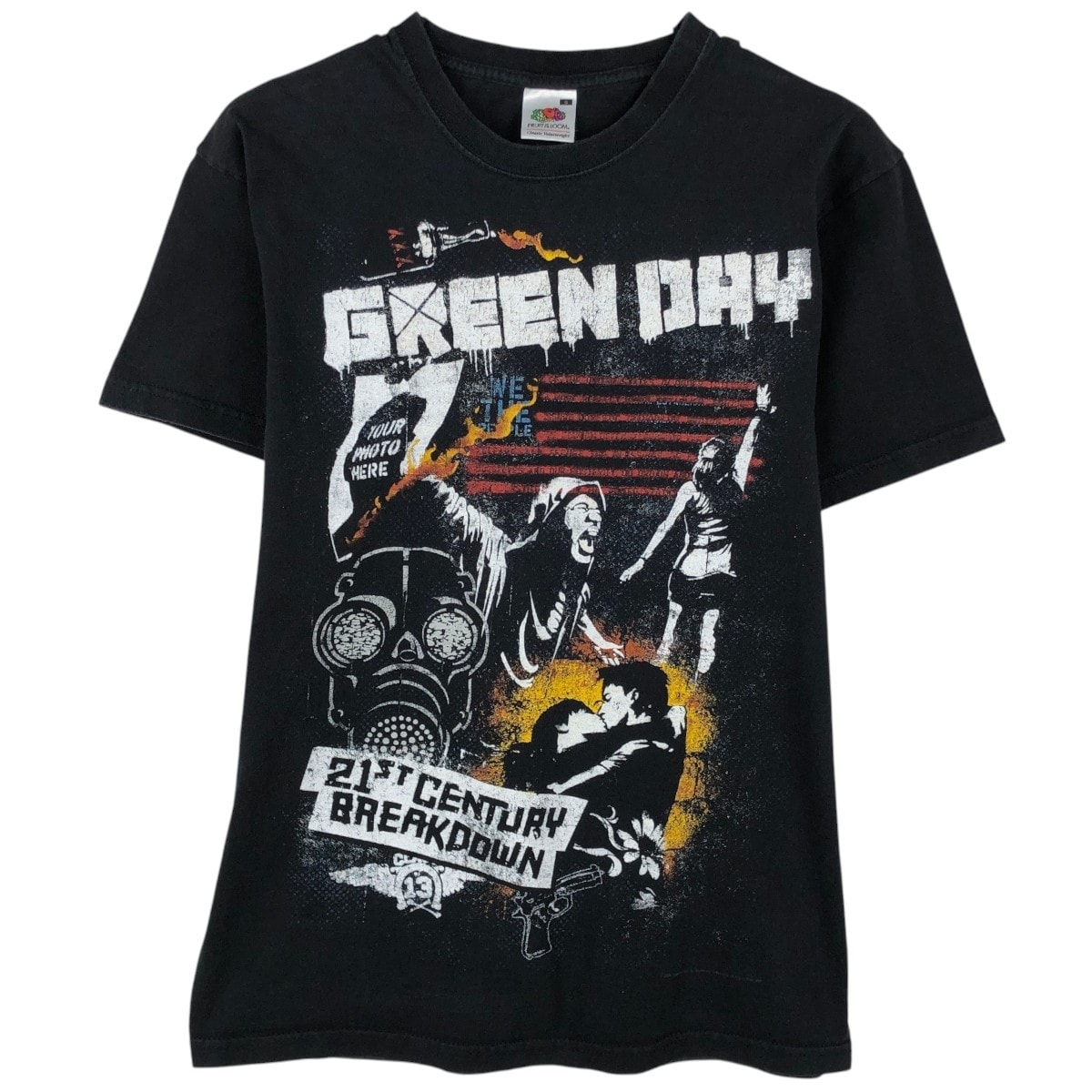 古着 フルーツオブザルーム FRUIT OF THE LOOM GREEN DAY グリーンデイ バンドTシャツ バンT メンズS相当/evb035429