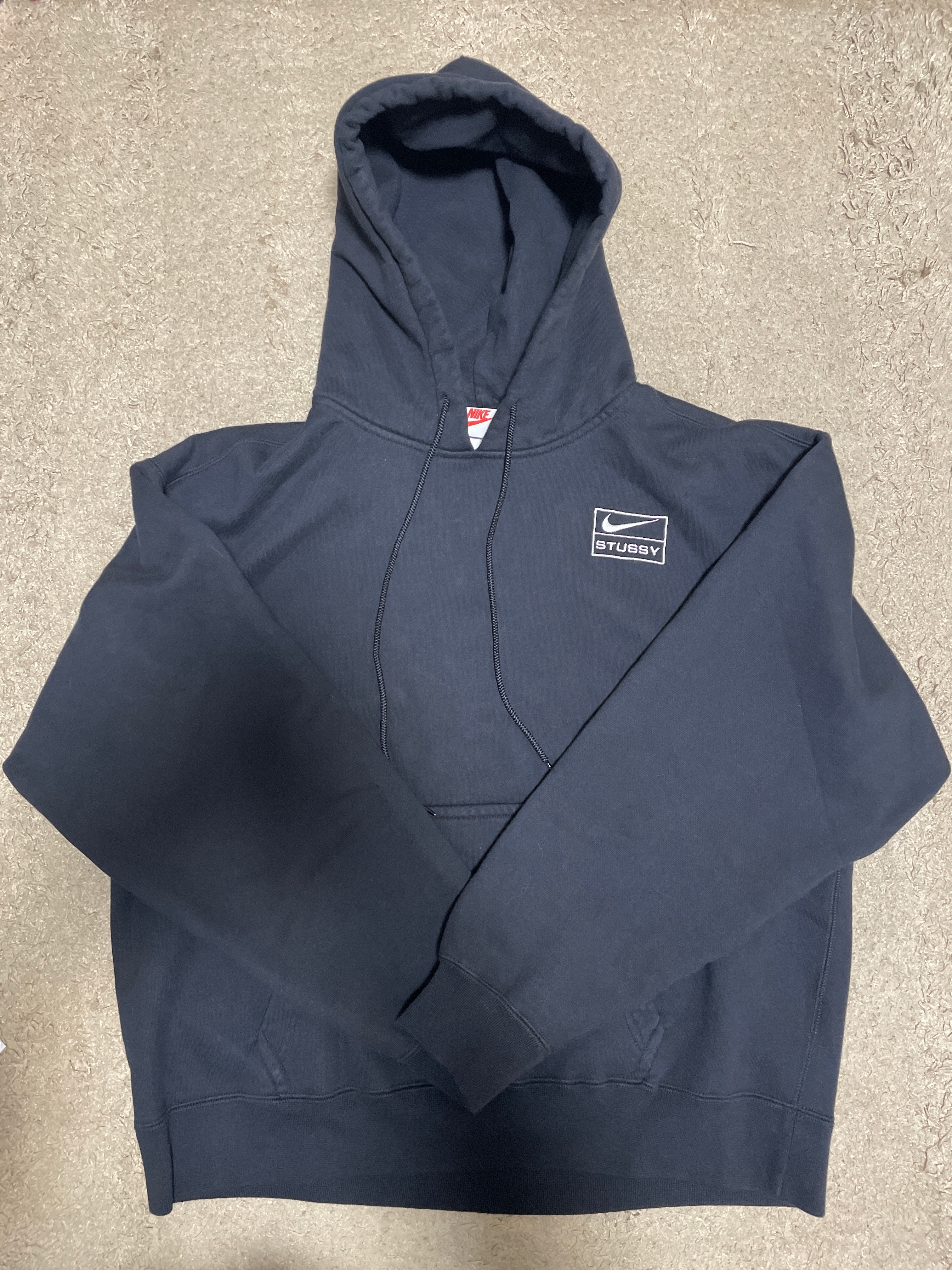 Stussy × Nike NRG Washed Hoodie (US Size) "Black" DN4028-010