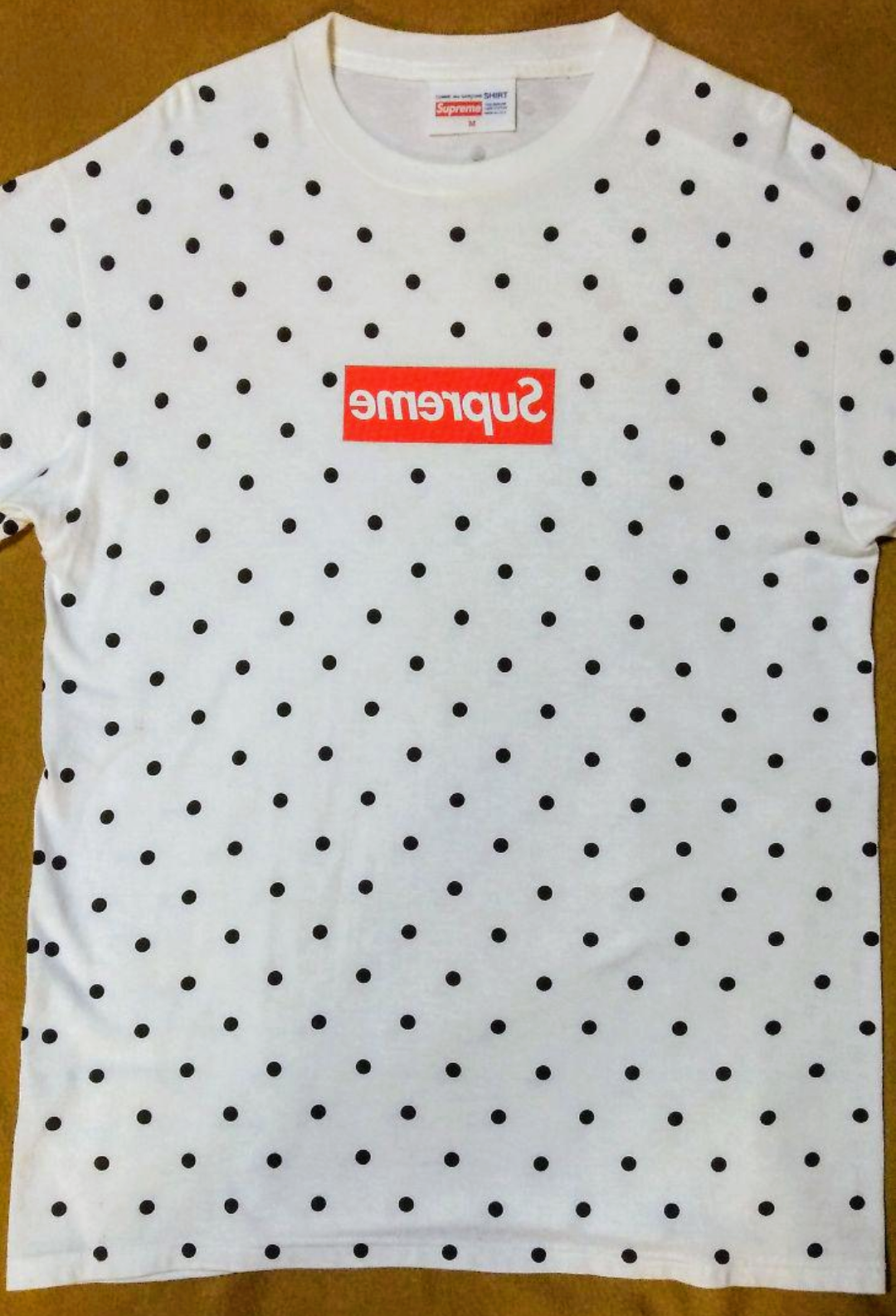Supreme COMME des GARCONS SHIRT Polka Dot Tee "White"