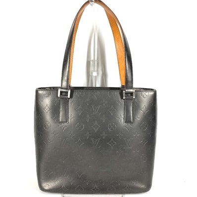 ルイヴィトン LOUIS VUITTON ストックトン M55112 モノグラムマット トートバッグ 肩掛け カバン ショルダーバッグ モノグラムマットレザー ブラック
