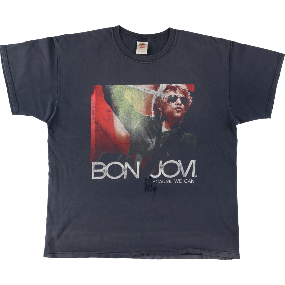 古着 フルーツオブザルーム FRUIT OF THE LOOM HEAVY COTON BON JOVI ボンジョヴィ バンドTシャツ バンT メンズXL相当/eaa651836