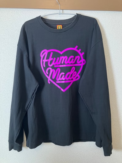 HUMAN MADE Heart L/S T-Shirt "Black"