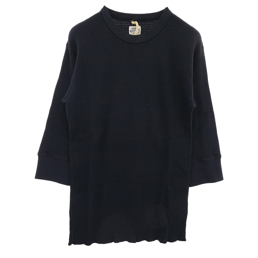 TENDERLOIN テンダーロイン Tシャツ T-WAFFLE ワッフル 7分丈 サーマル カットソー コットン SOLID NAVY ネイビー系 M【極上美品】【中古】