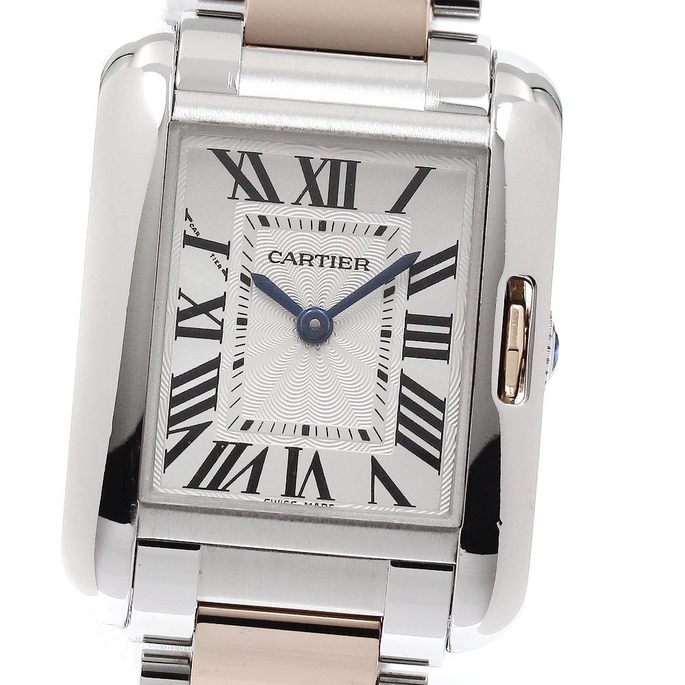 カルティエ タンクアングレーズSM W5310019 レディース 【中古】