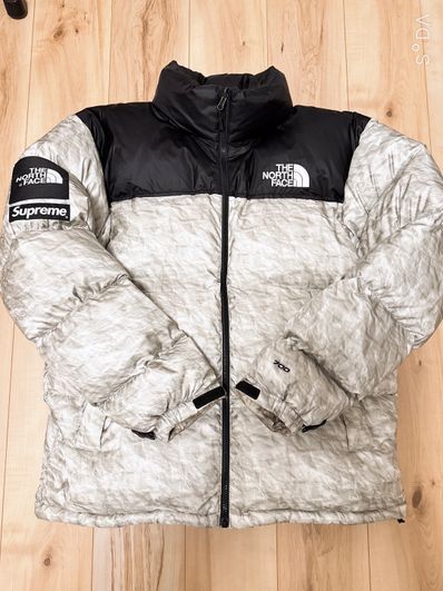Supreme x The North Face Nuptse Jacket "White Paper Print"