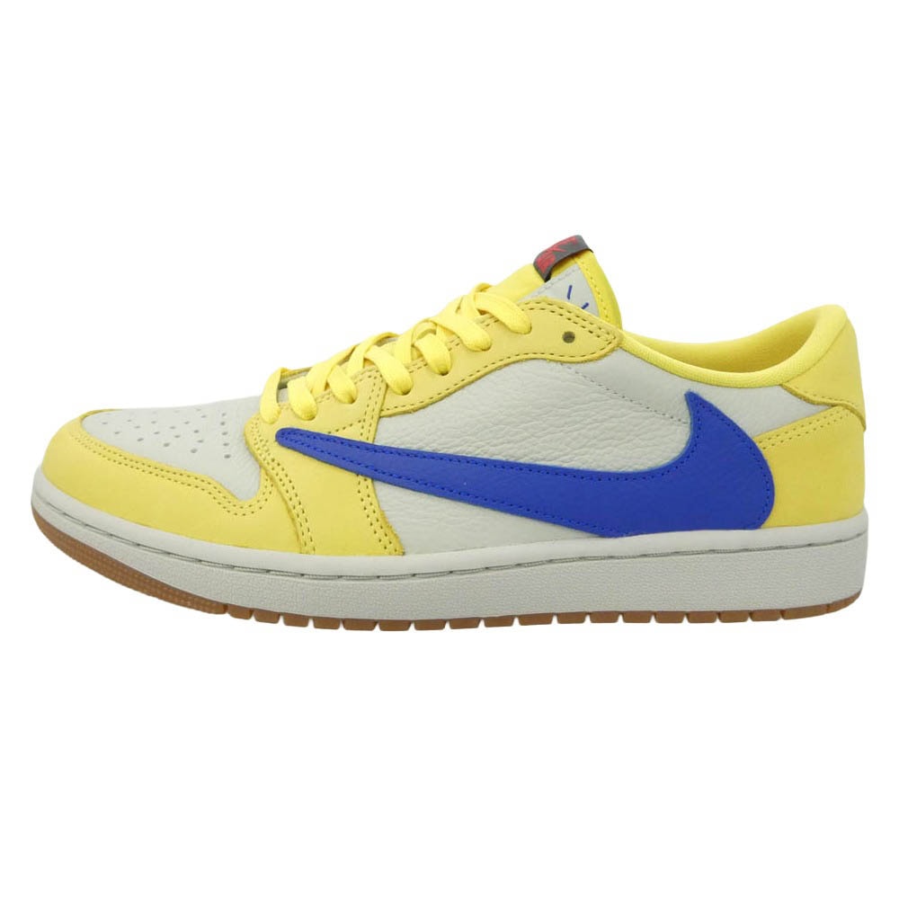 NIKE ナイキ DZ4137-700 × Travis Scott トラヴィススコット 【フェイクバスターズ鑑定済】 Women's Air Jordan 1 Retro Low OG Canary AJ1 スニーカー【新古品】【未使用】【中古】
