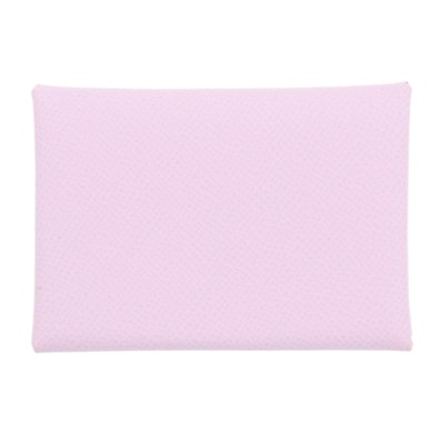 HERMES エルメス カルヴィ デュオ カードケース ヴォーエプソン モーヴシルベストル シルバー金具 レディース【中古】