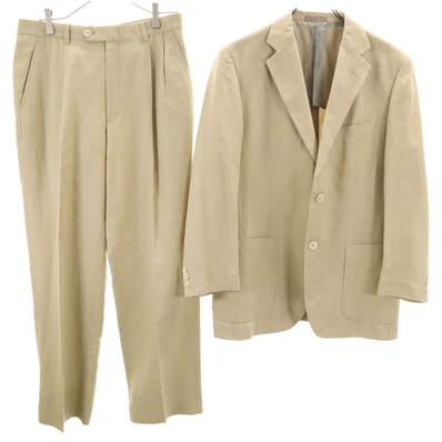 BURBERRY LONDON バーバリーロンドン 日本製 パンツスーツ 上下セットアップ M ベージュ系 三陽商会