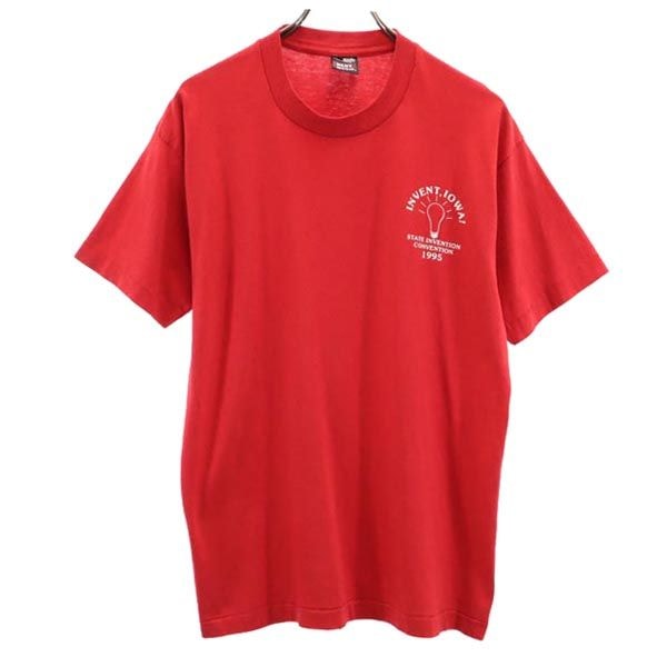 FRUIT OF THE LOOM フルーツオブザルーム 90s オールド USA製 半袖 Tシャツ L レッド系