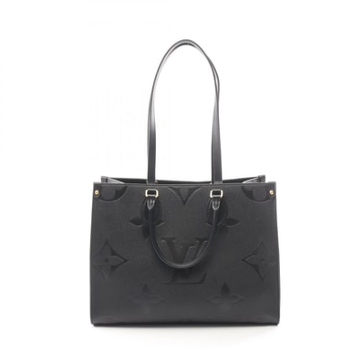 ルイ・ヴィトン LOUIS VUITTON オンザゴーMM モノグラムアンプラント ノワール 2WAY トートバッグ バッグ レザー レディース ブラック系 M45595 【中古】